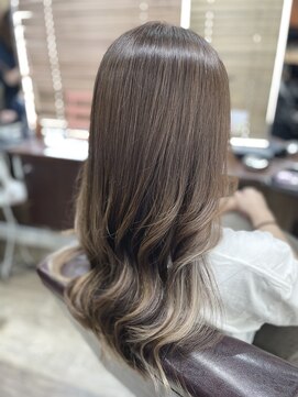 ルアン(Luan) インナーカラー×ミルクティーベージュ