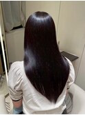 縮毛矯正◎髪質改善◎暗めカラーフェミニンロング20代~50代