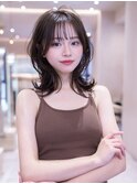レイヤーカット/髪質改善トリートメント/小顔/オリーブグレー