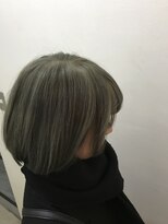 パティオンツー(PATIONN2)&nbsp;オン眉バングアッシュグレーデザインカラー