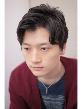 ヘアメイク パッセージノエ 浜田山店(Passage noe) 七三サイドパートかき上げヘア無造作くせ毛風パーマ