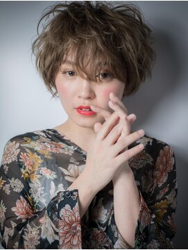 モッズヘア 越谷(mod's hair) ふわくしゅ外国人風フォギーベージュショートy越谷10代20代30代