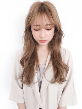 エレノア トーキョー 恵比寿(ELEANOAH TOKYO) 薄めバング韓国ヘア大人かわいいココアブラウンフリンジウェーブ