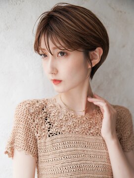 カライング(ing) 大人可愛い20代30代40代黒髪前下がりショートボブ丸みショート◎