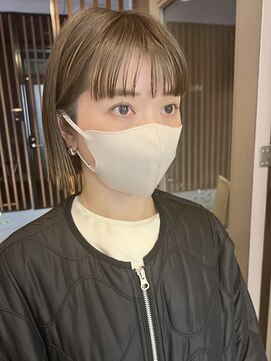 ワール(whirl.) 大人かわいいダークアッシュチェリーブラウン30代40代ボブ