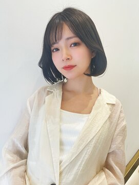 トルネード(TORNADO) 大人ガーリー チョコレート 小顔カット ボブ 薄めバング t516