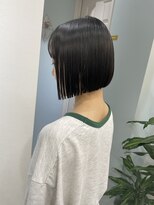 トゥーリ 薬院店(tuuli)&nbsp;tuuli miyu 切りっぱなしミニボブ/縮毛矯正/黒髪ボブ