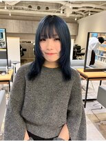 カフ(CAF)&nbsp;CAF FUKO ブルーカラー/寒色系/ウルフカット/大阪/心斎橋