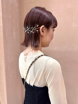 ガーデンヨコハマエスト(GARDEN YOKOHAMA est) ボブアレンジ 金ピン金箔 お呼ばれヘア ヘアセット