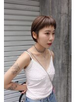 レコ 渋谷(LECO)&nbsp;ブラウンボブ前髪ザクザク