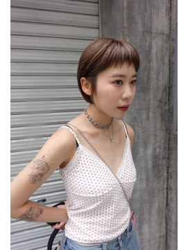 レコ 渋谷(LECO) ブラウンボブ前髪ザクザク