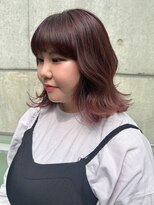 ニューヨークニューヨーク 垂水店(NYNY)&nbsp;ラベンダーピンク/ゆるふわボブ/前下がり/ワイドバング