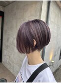 刈り上げショート/前下がりショート/デザインカラー/ハイライト