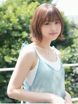 アース 日吉店(HAIR&MAKE EARTH)&nbsp;20代30代40代小顔切りっぱなし大人ボブイヤリングカラー