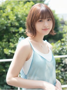 アース 日吉店(HAIR&MAKE EARTH) 20代30代40代小顔切りっぱなし大人ボブイヤリングカラー