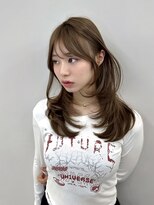 ロンドガーネット 池袋(Lond garnet)&nbsp;ミニウルフレイヤーカット顔周り前髪韓国ミディアムロング/池袋