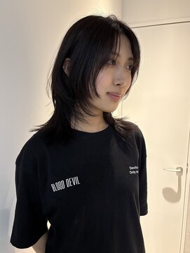 チル 福井駅前店(Chill) 福井顔まわりレイヤー韓国ウルフハッシュカット学生艶髪