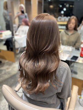 サンク 原宿 表参道(cinq) ミルクティーベージュボブレイヤーピンクベージュ