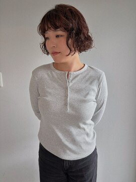 暖色系カラーホイルカラープリカール絶壁解消ミニボブ