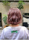 ピンクヘア/ボブ/ミニボブ/ボブパーマ/10代20代30代/表参道