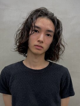 スー 渋谷(suu) メンズカットメンズロングニュアンスパーマ渋谷学割