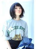 肩上ボブ大人可愛いボブひし形ボブアッシュベージュ