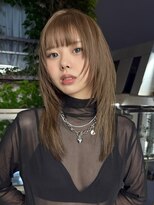 サンクプロジェクト(cinq PROJECT)&nbsp;原宿ハッシュカットミディアムレイヤーカットヘーゼルベージュ