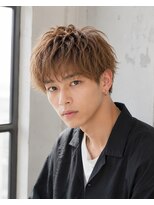 MEN's Baguz MEN'Sカット/ MEN'Sパーマ/ MEN'Sカラー 韓国風ブラウン束感メンズマッシュパーマ