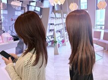 ヘアメイクアン(Hair Make Une)の雰囲気(トレンドを抑えたツヤ感・透け感カラーがオススメ(^^))