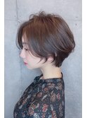 黄金比率のハンサムショートヘアー♪ココアブラウンカラー♪藤2