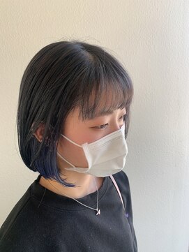 ゴットフロー(GOTTO FLOW) ボブ×インナーカラーブルー