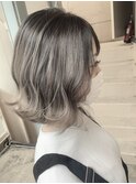 バレイヤージュで作る柔らかミルクティーグレージュ