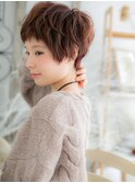 大人かわいいくすみピンクハンサムショートc5上尾20代30代40代