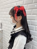 推し色リボンで可愛く＊王道羊さんヘアメ＊新井