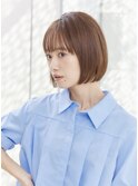 横顔美人★ニュアンスカラー★ぱつっとボブ★小顔バング★
