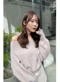 大人くびれヘアー 透明感ベージュカラー【野呂朱里】