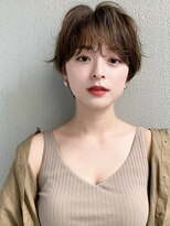 マルツ 銀座(maltu)&nbsp;ショートパーマニュアンスカラーことりベージュ簡単スタイリング