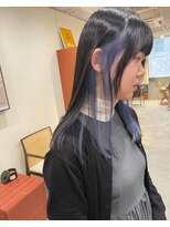 [puf 伏見/丸の内/栄/名古屋]インナーブルーセミロング★鳥山