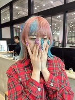 ジュエム(jouerm)&nbsp;レイヤーカット冬カラーハイトーンブリーチカラーミルクティー