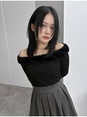 【yukino】ミディアムハッシュカット×姫カット