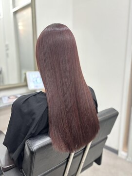 アオ(ao.) ブリーチなしピンク韓国ヘアレイヤーカット