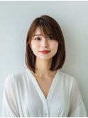 髪型/イメチェン/外ハネボブ/美髪/ワイドバング/髪型
