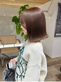 イルミナダブルラーミルクティーベージュぱつっとボブ