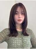 【Unami】ミディアムレイヤー/レイヤー/ブラウンカラー