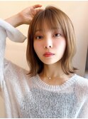 Say.外ハネボブくびれボブミルクティーことりベージュ表参道青山