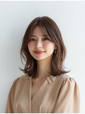 レイヤーカット/イメチェン/外ハネボブ/美髪/ワイドバング/髪型