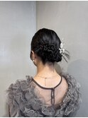 ヘアセット/お呼ばれヘア/結婚式ヘア/ミディアム