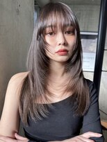 サイン 表参道(SIGN)&nbsp;顔周りミディアムレイヤーカットブリーチ無し髪質改善ボブ表参道