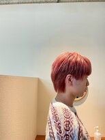 ニクラ ザ ブリンク(NICLA the blink)&nbsp;おしゃれ男子のピンクベージュ/赤髪/ケアブリーチ/Wカラー