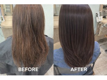 ヘアーメイクオズ(hair make O/S)の写真/パサつきやうねりなど大人世代のお悩みにSNSで話題の髪質改善縮毛【メテオストレート】をお試しください